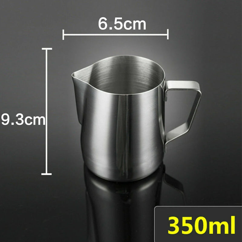 Jarra de Leite Profissional em Aço Inox | 100ml, 350ml ou 600ml – Perfeita para Latte Art e Espuma Cremosa
