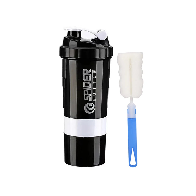 Garrafa De Proteína De 3 Camadas Shaker Powder Shake Cup