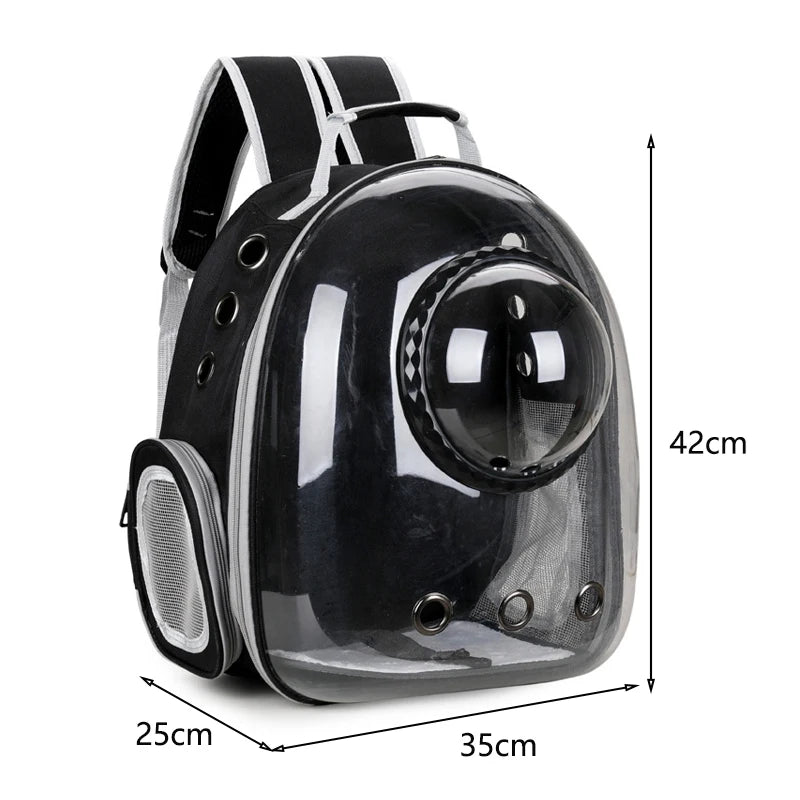 Bolsa de transporte para gatos e animais de estimação, mochilas para animais de estimação, respirável, portátil, transparente, bolsa de transporte para filhotes e cães, cápsula espacial