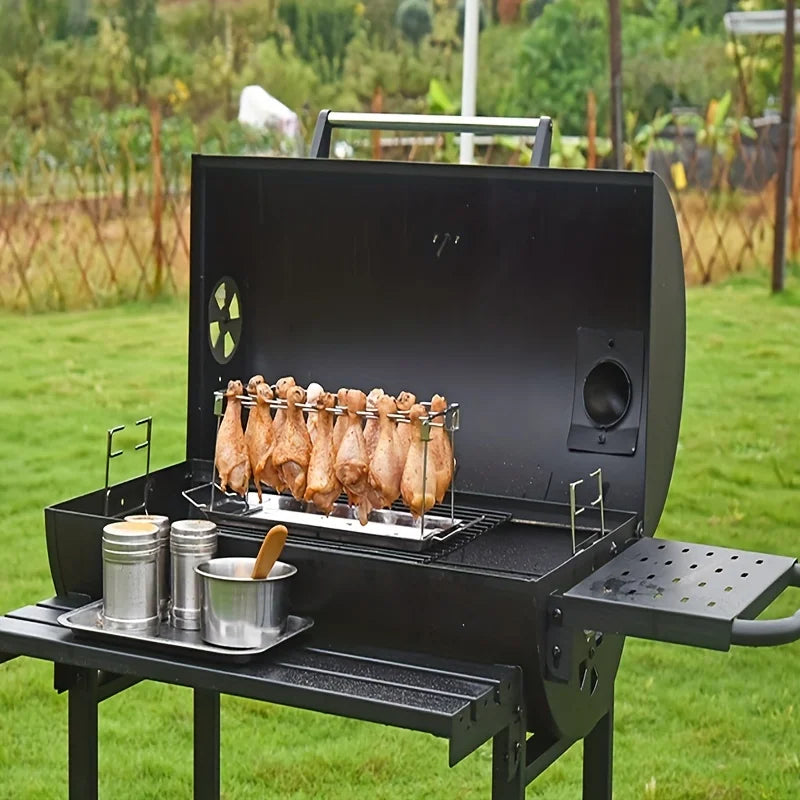 🍗 Grelha de Aço Inox para Frango – Asa, Coxa e Churrasco Perfeito!