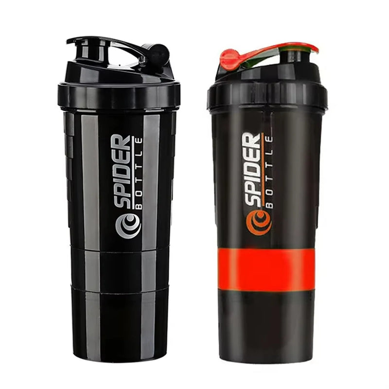 Garrafa De Proteína De 3 Camadas Shaker Powder Shake Cup