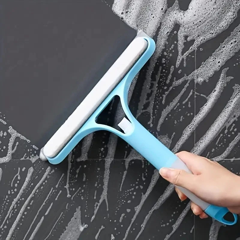 Espátula 3 em 1 Multiuso para Vidros com Spray — Limpeza Rápida, Prática e Sem Manchas!