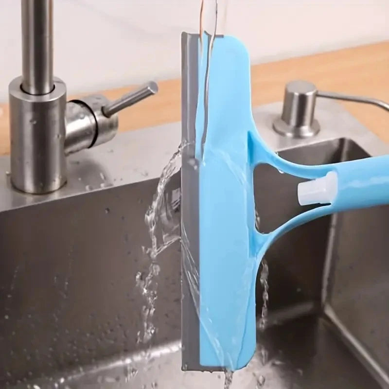 Espátula 3 em 1 Multiuso para Vidros com Spray — Limpeza Rápida, Prática e Sem Manchas!
