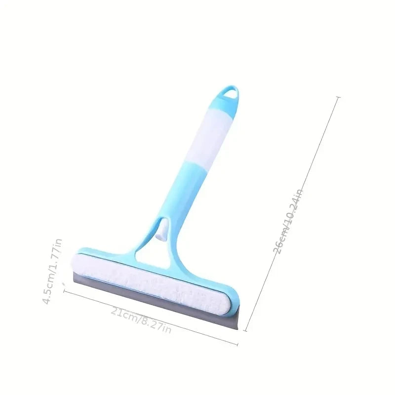 Espátula 3 em 1 Multiuso para Vidros com Spray — Limpeza Rápida, Prática e Sem Manchas!