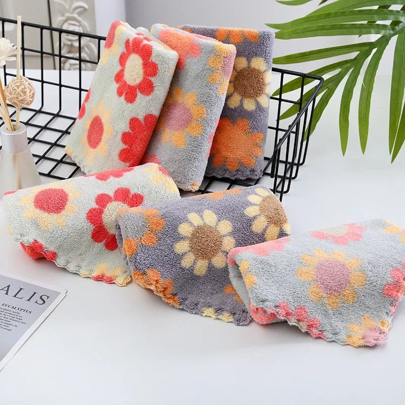 Pano SuperAbsorvente Sunflower – Kit com 4 Panos de Limpeza Coral Fleece