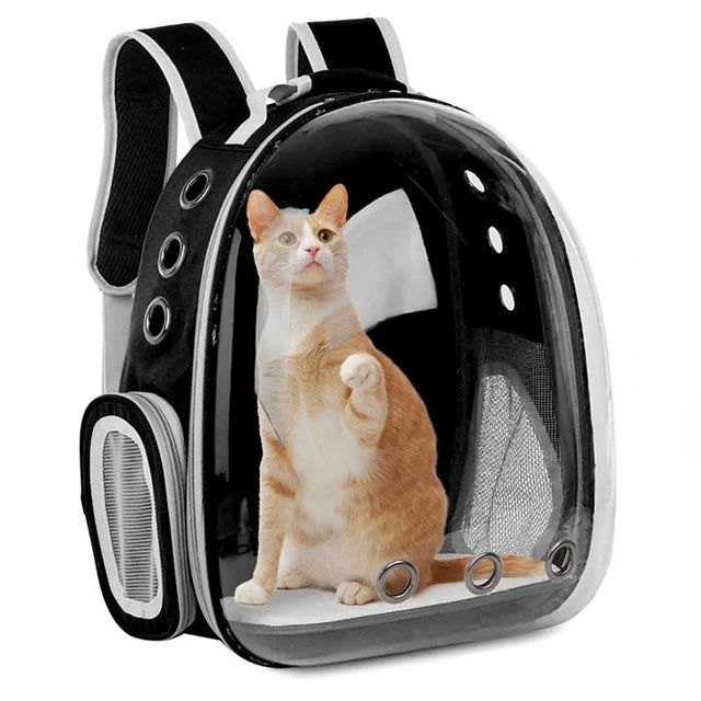 Bolsa de transporte para gatos e animais de estimação, mochilas para animais de estimação, respirável, portátil, transparente, bolsa de transporte para filhotes e cães, cápsula espacial