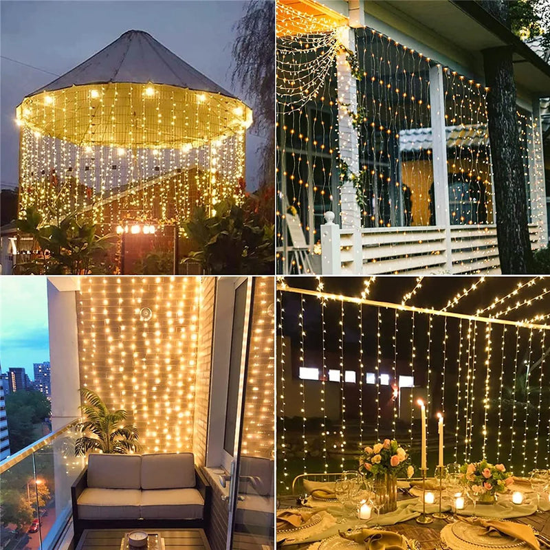 Cortina de Luzes LED Solar – Iluminação Mágica e Sustentável Para Deixar Qualquer Ambiente Inesquecível!