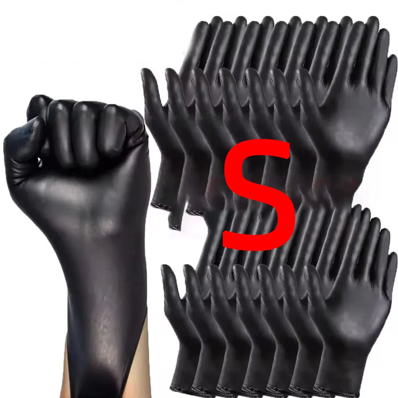 Luvas Pretas de Nitrila Premium — Proteção Profissional para Limpeza, Cozinha e Manutenção (Descartáveis)