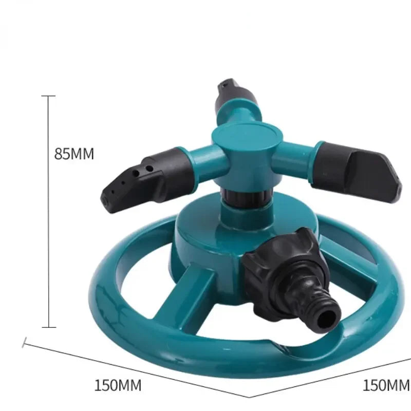 Aspersor Giratório 360° Automático – Irrigação Inteligente para Jardim, Horta ou Fazenda!