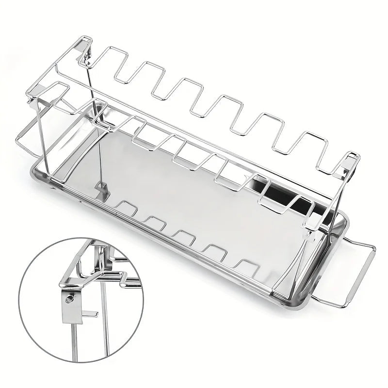 🍗 Grelha de Aço Inox para Frango – Asa, Coxa e Churrasco Perfeito!