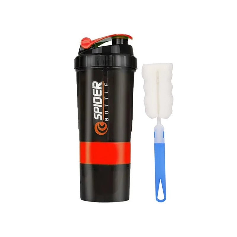 Garrafa De Proteína De 3 Camadas Shaker Powder Shake Cup