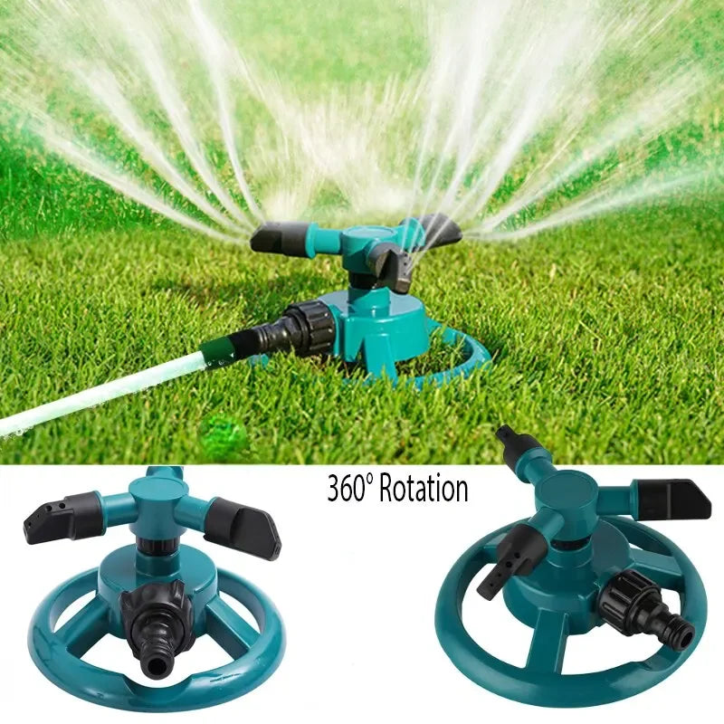Aspersor Giratório 360° Automático – Irrigação Inteligente para Jardim, Horta ou Fazenda!