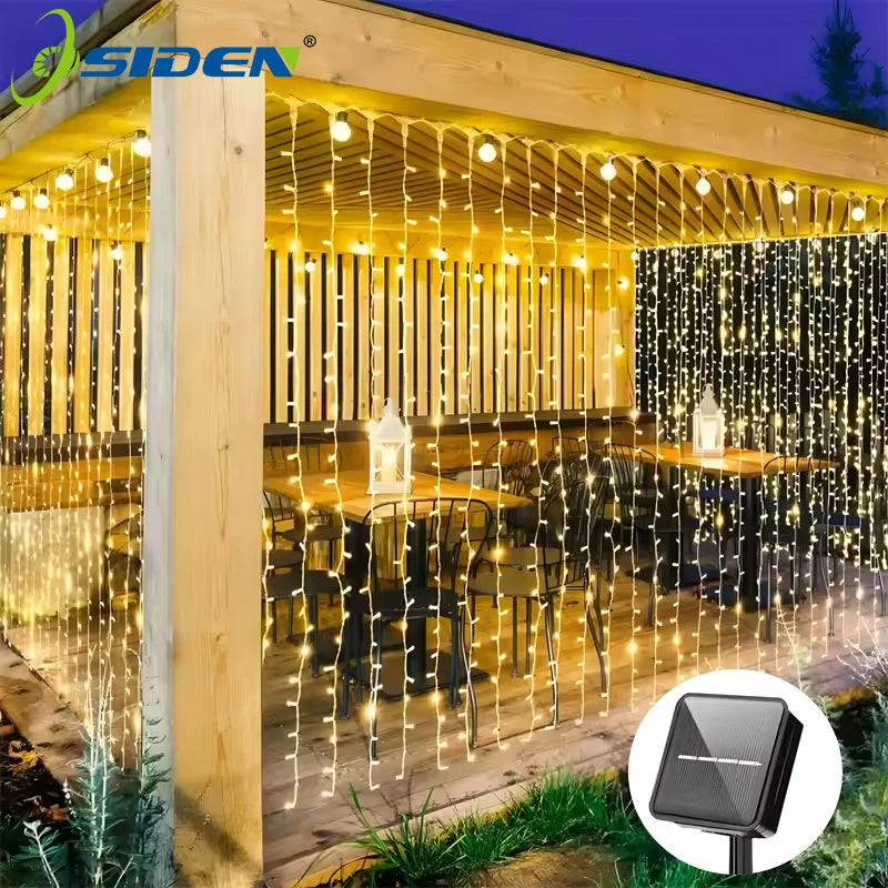Cortina de Luzes LED Solar – Iluminação Mágica e Sustentável Para Deixar Qualquer Ambiente Inesquecível!