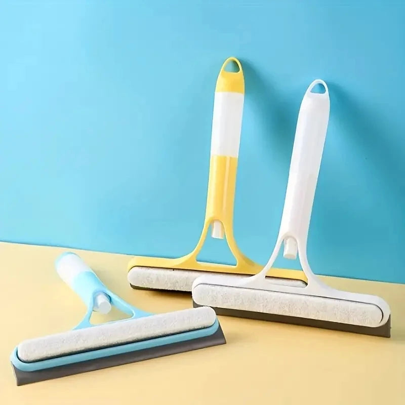 Espátula 3 em 1 Multiuso para Vidros com Spray — Limpeza Rápida, Prática e Sem Manchas!