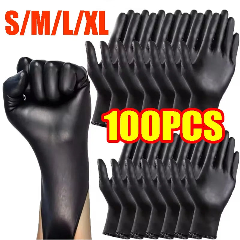 Luvas Pretas de Nitrila Premium — Proteção Profissional para Limpeza, Cozinha e Manutenção (Descartáveis)