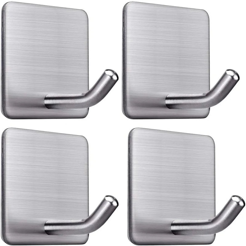 🧲 Gancho Adesivo de Aço Inox – Fixação Forte, Estilo Moderno e Zero Furação!