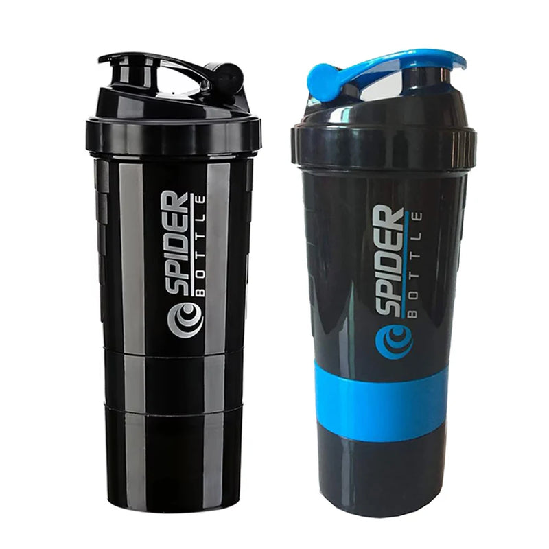 Garrafa De Proteína De 3 Camadas Shaker Powder Shake Cup