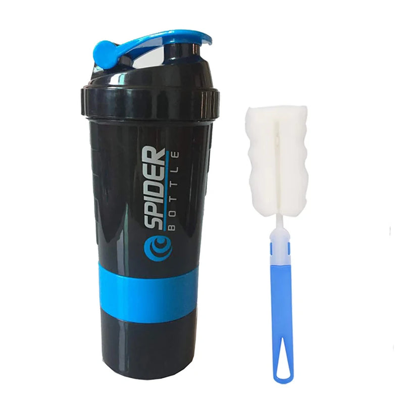 Garrafa De Proteína De 3 Camadas Shaker Powder Shake Cup