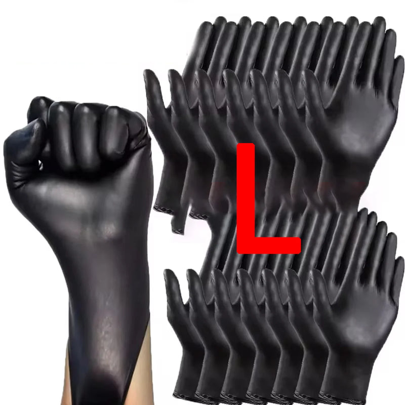 Luvas Pretas de Nitrila Premium — Proteção Profissional para Limpeza, Cozinha e Manutenção (Descartáveis)