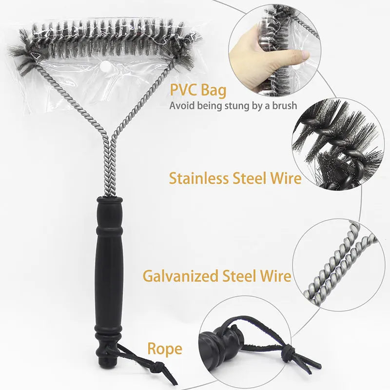 🔥 GrillMaster™ – Escova de Limpeza para Churrasqueira em Aço Inox