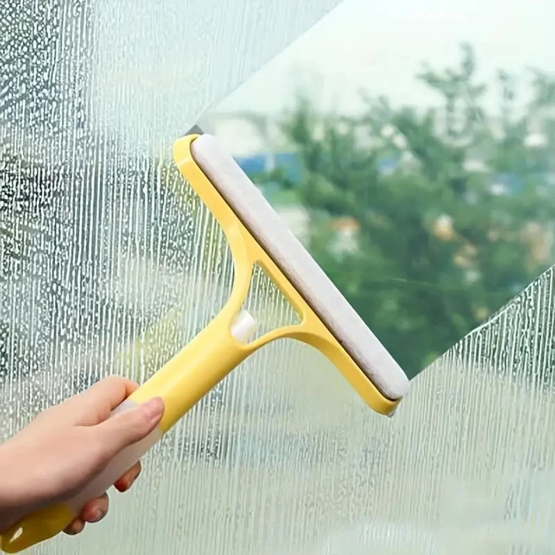 Espátula 3 em 1 Multiuso para Vidros com Spray — Limpeza Rápida, Prática e Sem Manchas!