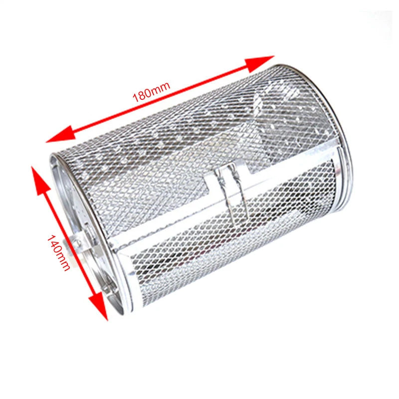 Cesto Rotativo de Aço Inoxidável para Forno e Air Fryer – Grelhar, Tostar, Assar e Muito Mais